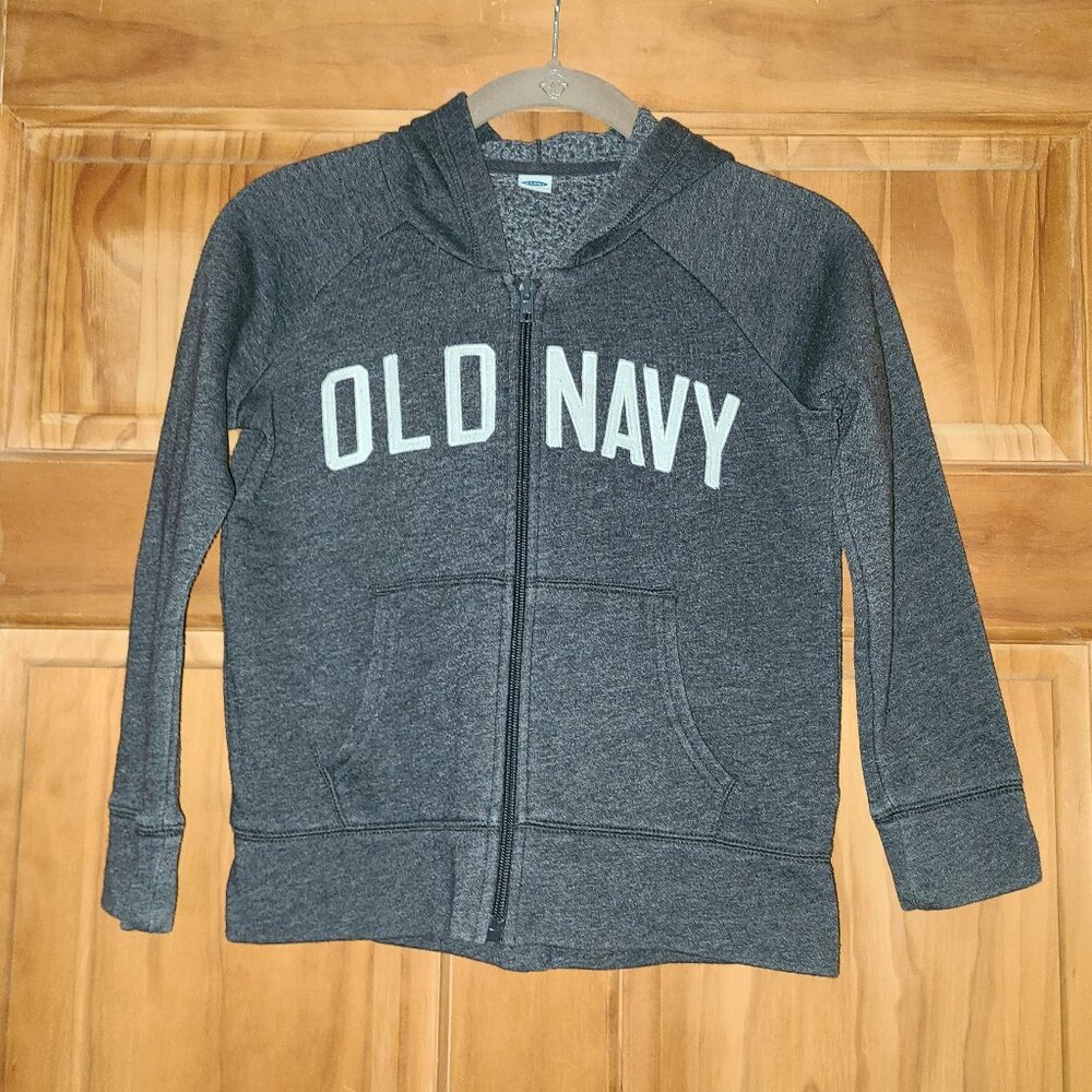 5/$30 Boys Old Navy Gray Hooded Zip Up Sweatshirt